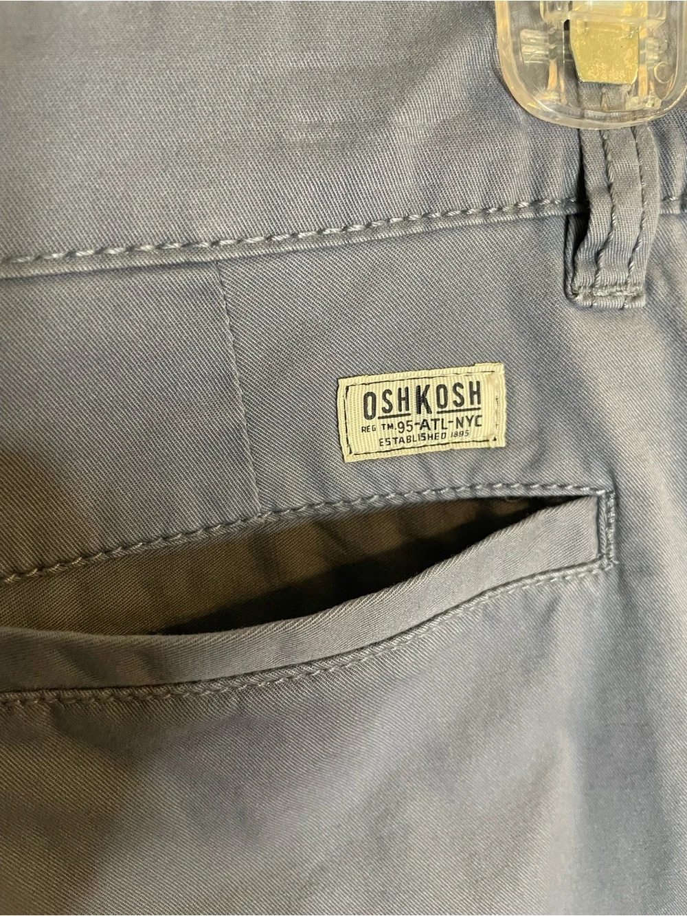 OshKosh B'gosh Stretch Chinos in Slate Blue Adjustable Waist Size 10
